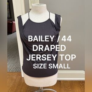 Bailey 44 Draped Jersey Top • Loose Arm Sleeve • Cutout Back • Size Small